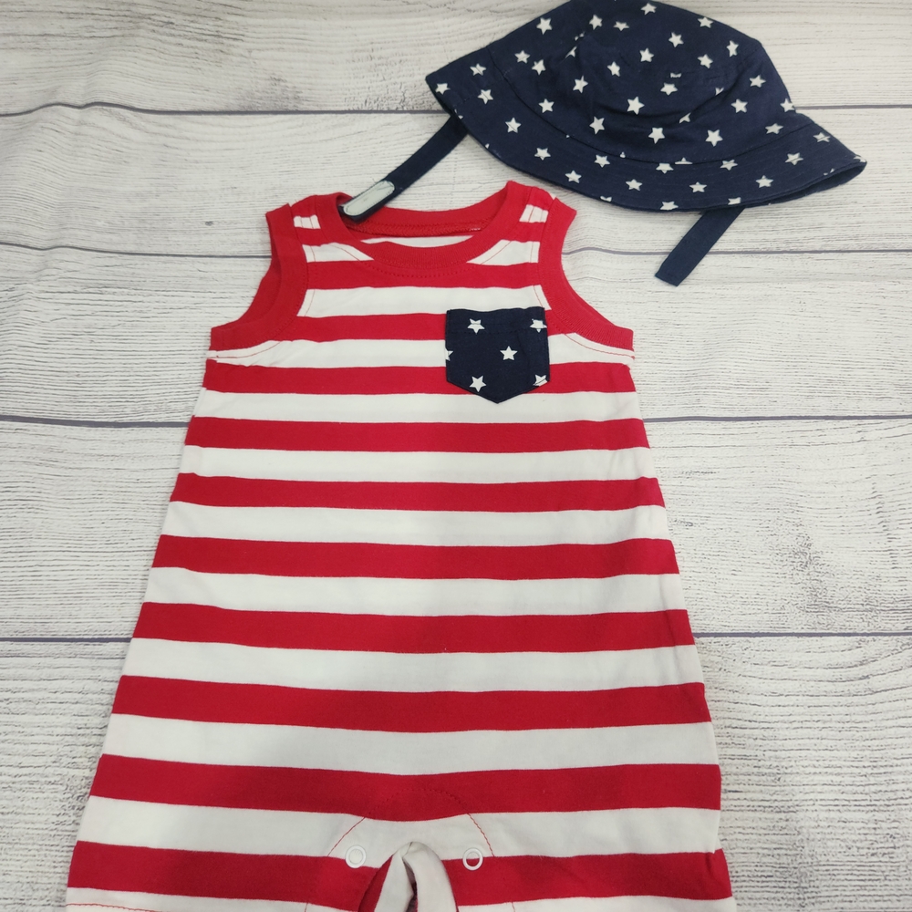 The Children's Place Red and White Patriotic Bodysuit